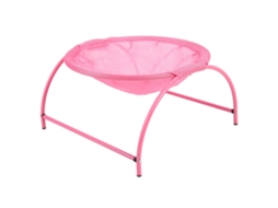 Cama Desmontável Elevada para Gatos e Cães Pequenos, Conforto Indoor e Outdoor, Cor Rosa LAXISCREED