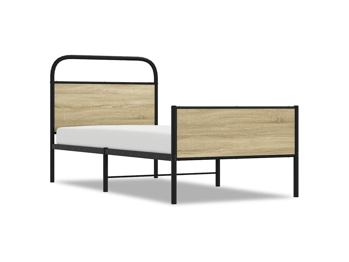 Bed Frame, Bed Frames Vidaxl Marrom Madeira Processada (80 X 200 Cm)