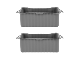 2pcs Bandeja de Gordura de Silicone para Grelha Blackstone Reutilizável Cinza S/MARCA