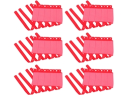 Pulseiras descartáveis de identificação médica em PVC vermelho para hospitais, pacote com 100 unidades.