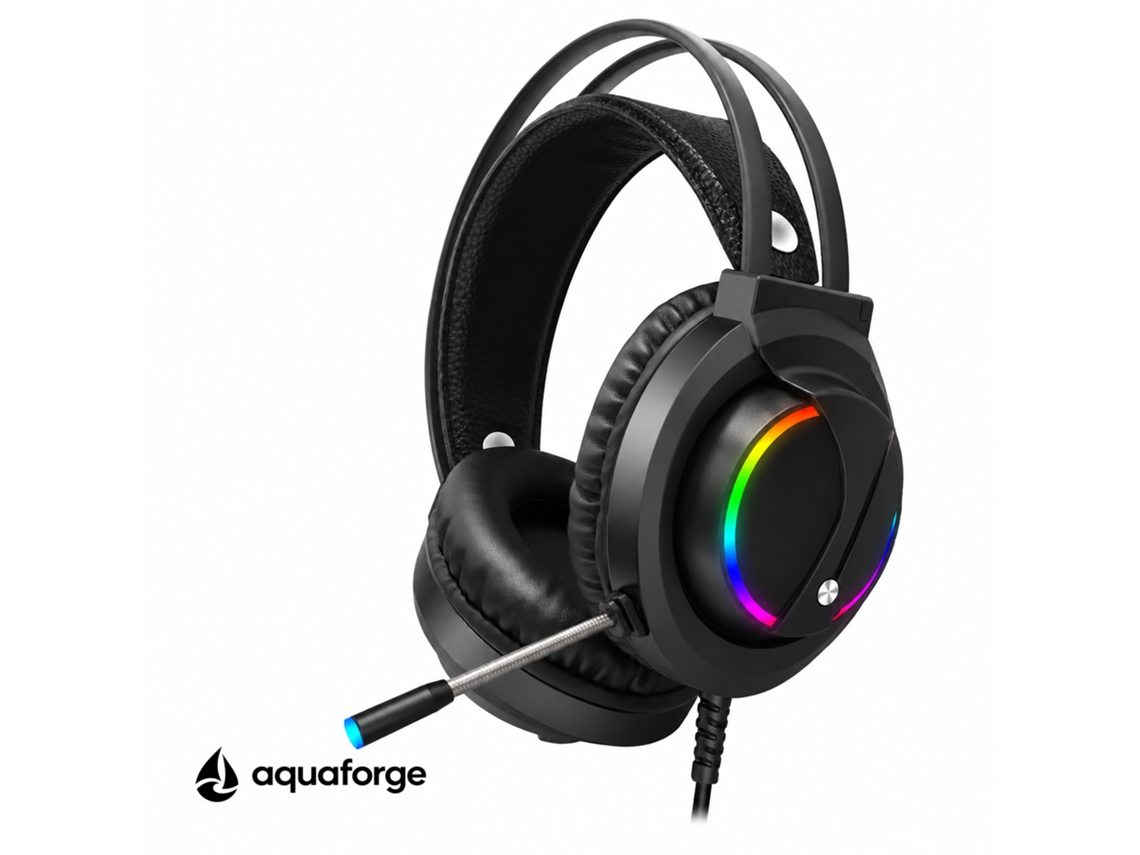 Headset Gaming Com Microfone Led Rgb 3,5 Mm