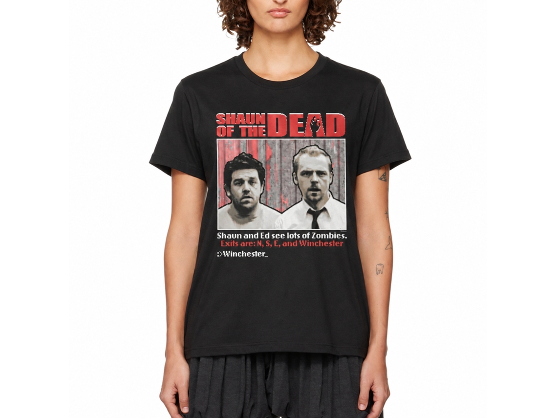 Rockinstone Shaun Of The Dead Movie Video Game Black Adult T-shirt Size:xxl