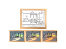Pintura Luminosa Led 3 Cores Usb Quarto Sala Moderna