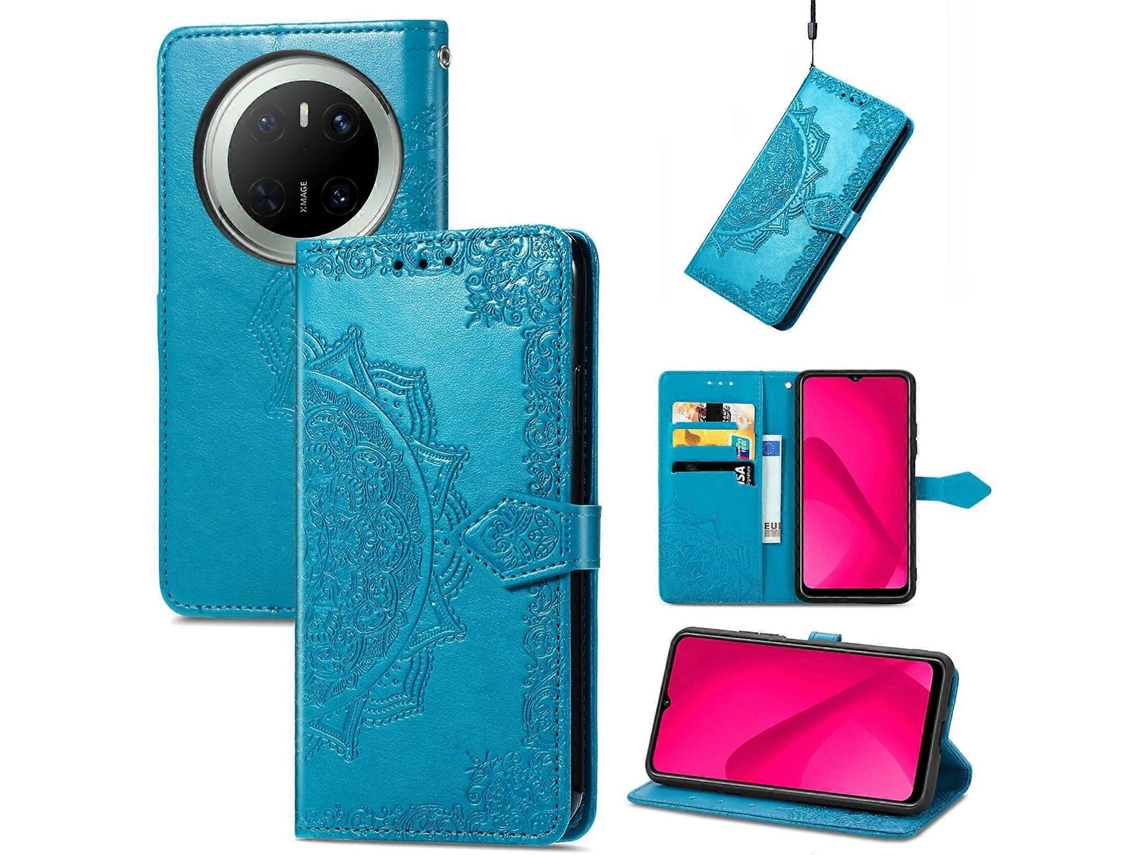 Capa De Couro Para Celular Com Estampa De Flor De Mandala