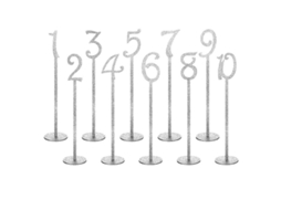 Números De Mesa De Madera 1-10/1-20 Oro/plata Para Bodas Fiestas Aniversarios Decoración Elegante Jm02085