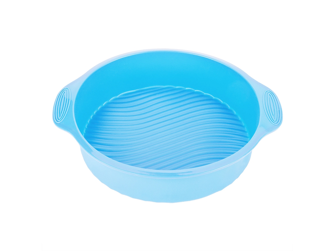 Molde De Pastel De Silicona Redondo 9 Pulgadas Para Horno - Forma Redonda - Color Azul