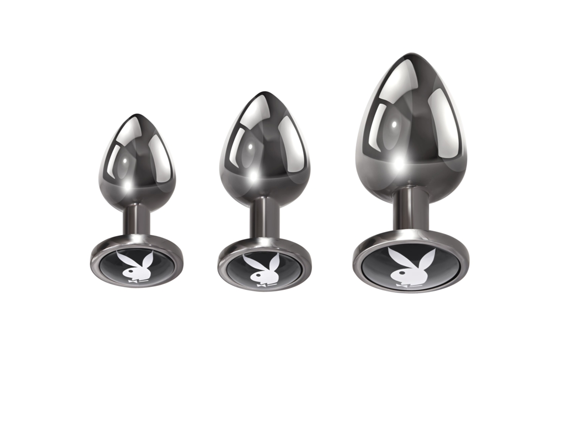 Conjunto de plug anal Evolved Pleasure 3 formatos PLAYBOY