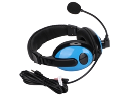 Aetheria fone de Ouvido Gaming com Microfone Multifuncional para Pc e Celular Preto Azul