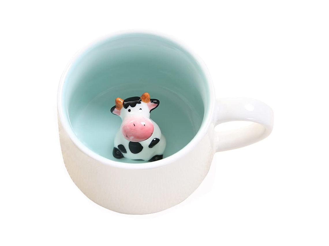 Caneca 3d De Animal, Caneca De Chá Com Figurinha Artesanal Em Formato De Desenho Animado