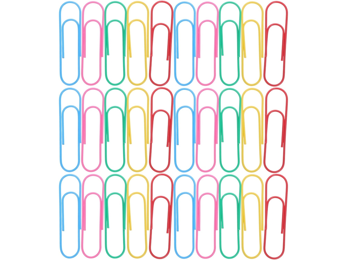 Conjunto de 100 clipes de metal resistentes para documentos, capacidade extra grande, design simples e elegante, ideais para...