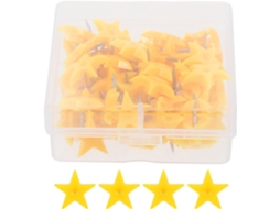 Iplusmile 50 Tachinas de Metal e Plástico para Quadros de Cortiça, Amarelas, Resistentes à Deformação, para Mesa e