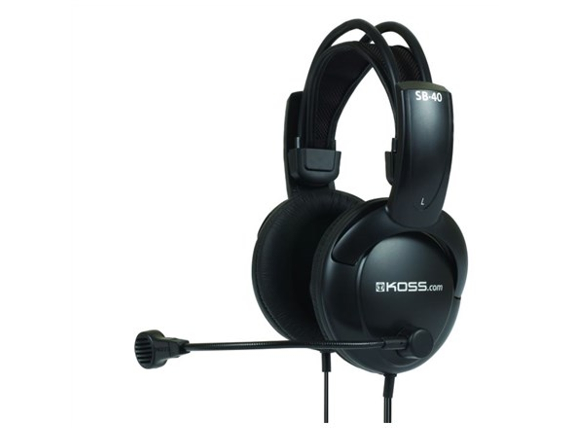 Sb40 Auscultadores On Ear Com Fio com Microfone, Preto, Koss