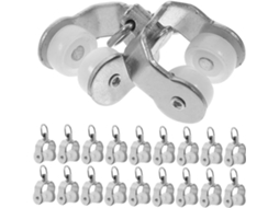 Abaodam Conjunto De 30 Rodízios Metálicos Para Cortinas, Acessórios Para Trilho Em I Com Ganchos Janelas E Box De