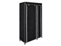 Vidaxl Roupeiro Dobrável Preto 110 X 45 X 175 Cm