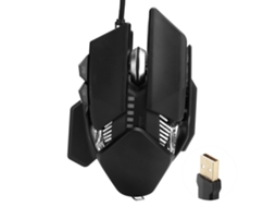 Mouse mecânico ergonômico para jogos com fio e cauda ajustável de 4000 DPI