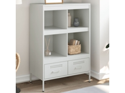 Vidaxl Móvel Alto 68x39x101,5 Cm Aço Branco