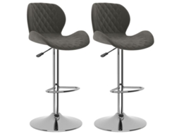 Bancos de Bar 2 Pcs Veludo Cinzento escuro MAISON EXCLUSIVE