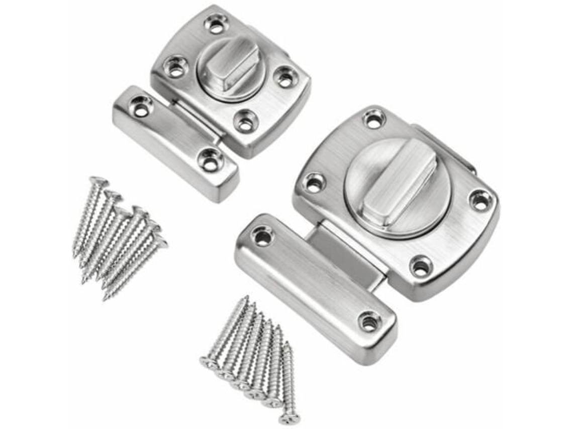 Fechadura De Segurança Para Porta, 2 Peças, Fechadura Rotativa Para Porta/janela Com 12 Parafusos Para Banheiro E Vaso Sanitário Aquaforge