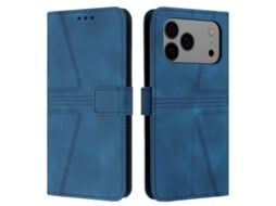 Capa De Couro Para Iphone 17 Pro Max - Triangular - Cor Sólida