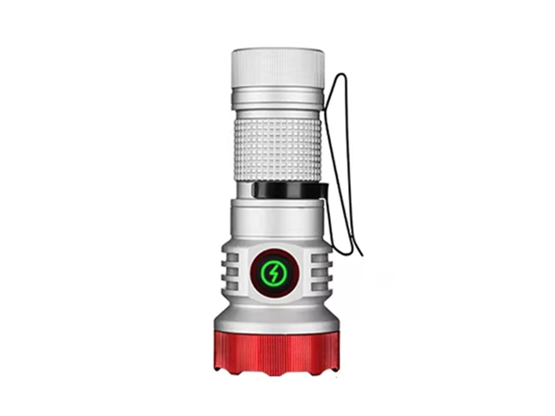 White-f473 7*xpg Led Mini Lanterna Porta-chaves Poderosa 1 Modo Edc Tocha Liga De Alumínio 1 Iluminação Colorida Camping Clipe Magnético Luz De Trabal