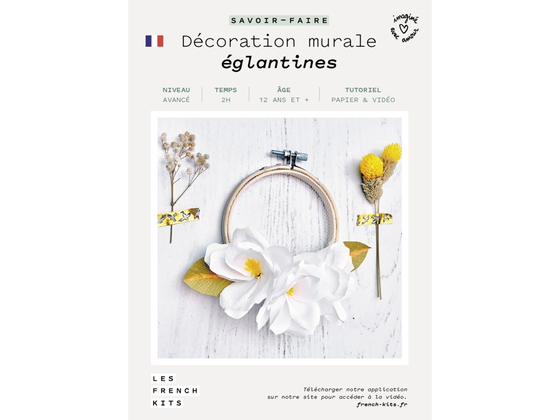 Caixa de Papel Diy Decoração de Parede Floral Les French Kits