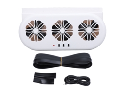Ventoinha Usb para Carro Suv Branco 3 Saídas Cooler