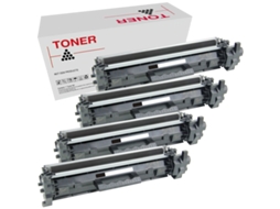 Pack 4 Toners Compatíveis HP CF230X 30X Preto CF230X 30X para Laserjet M 203 Laserjet MFP M227