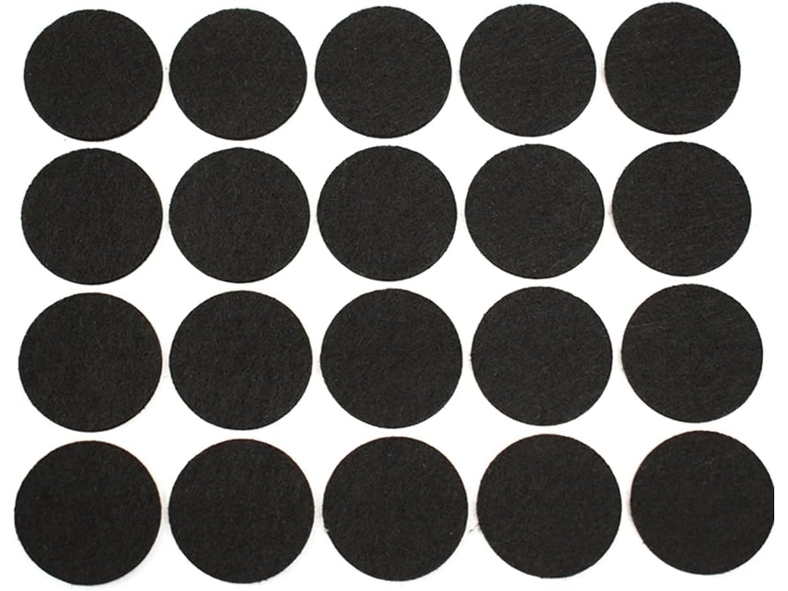 Almofadas Redondas Autoadesivas Antiderrapantes De Feltro, 12mm De Diâmetro, 3mm De Espessura, Pretas, Para Proteção De