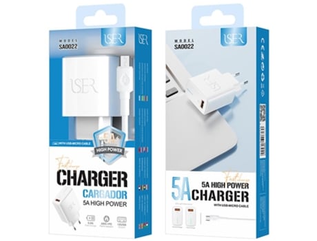 Carregador Com Entrada Usb 2.0 Iser Sa0022 (Branco)