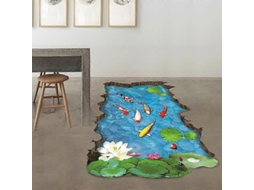 Lurelia Decalque Mural Vinil 3d Impermeável Removível Verde Sala