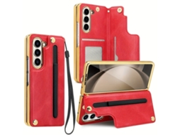 Lurelia Capa Para Samsung Galaxy Fold5 Roja, Suporte Integrado, Com Design Funcional, Proteção E Utilização Prática