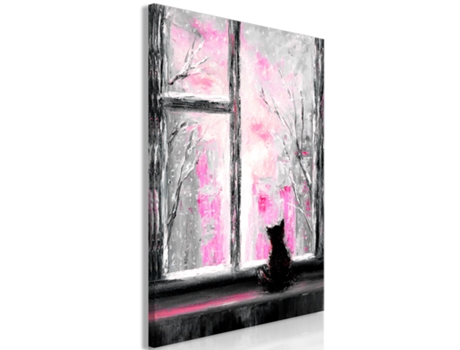 Quadro ARTGEIST Longing Kitty (1 Part) Vertical Pink (20x30)