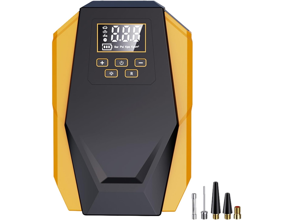 Compressor De Ar Portátil Com Função De Desligamento Automático E Luz Led.