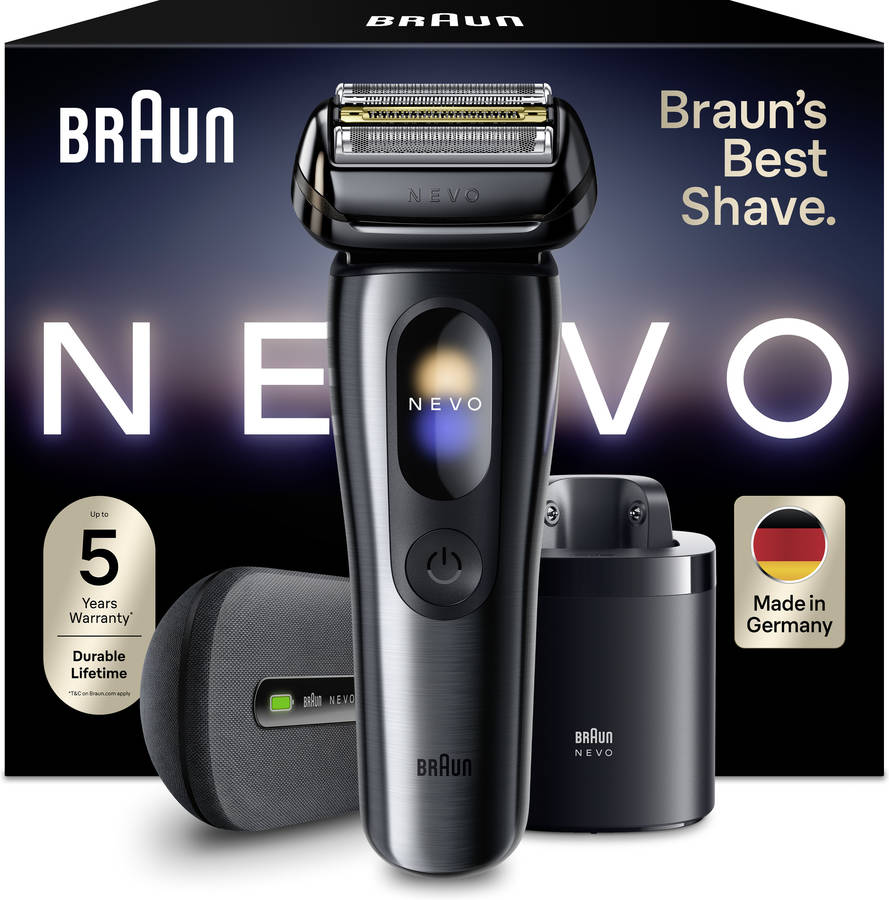 Máquina de Barbear BRAUN NEVO17010C (Bateria - 60 min - Preto)