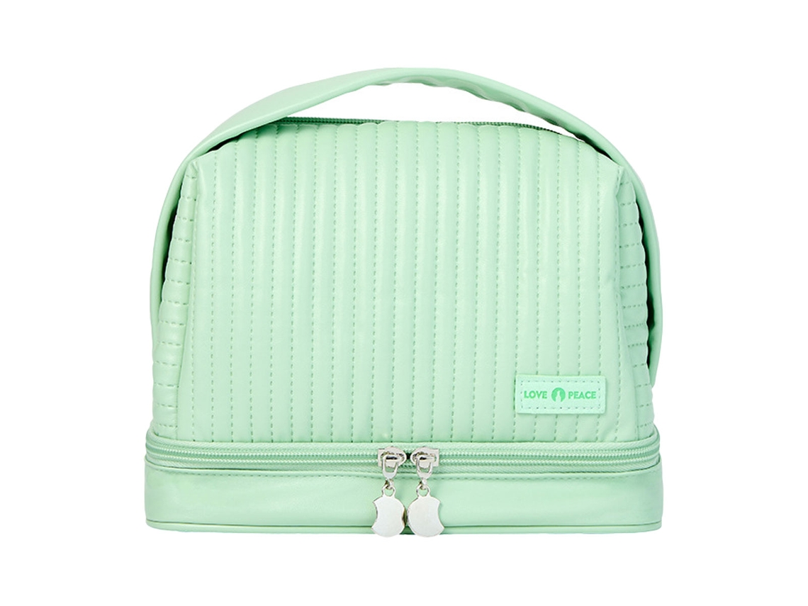 Bolsa Cosmética com Duas Camadas em Couro Pu Impermeável para Mulheres e Meninas NEVEANCE