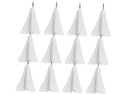 Tachinhas Criativas, 12 Unidades, Em Papel Branco Formato Aviãozinho, Itens Abs E Aço, Ideias Para Murais E