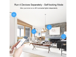 Laxiscreed Interruptor Inteligente Sonoff 4ch R3 Com 4 Canais E Controle Wifi