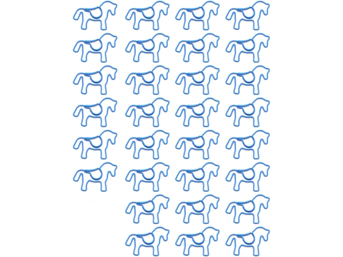 30 Clipes de Papel no Formato Cavalo, Clipes Metálicos Coloridos, Clipes Metálicos para Exibir e Registrar Mensagens