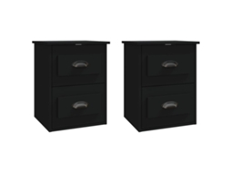 Conjunto de mesas de cabeceira Parede Preto MAISON EXCLUSIVE 41,5x36x53 cm