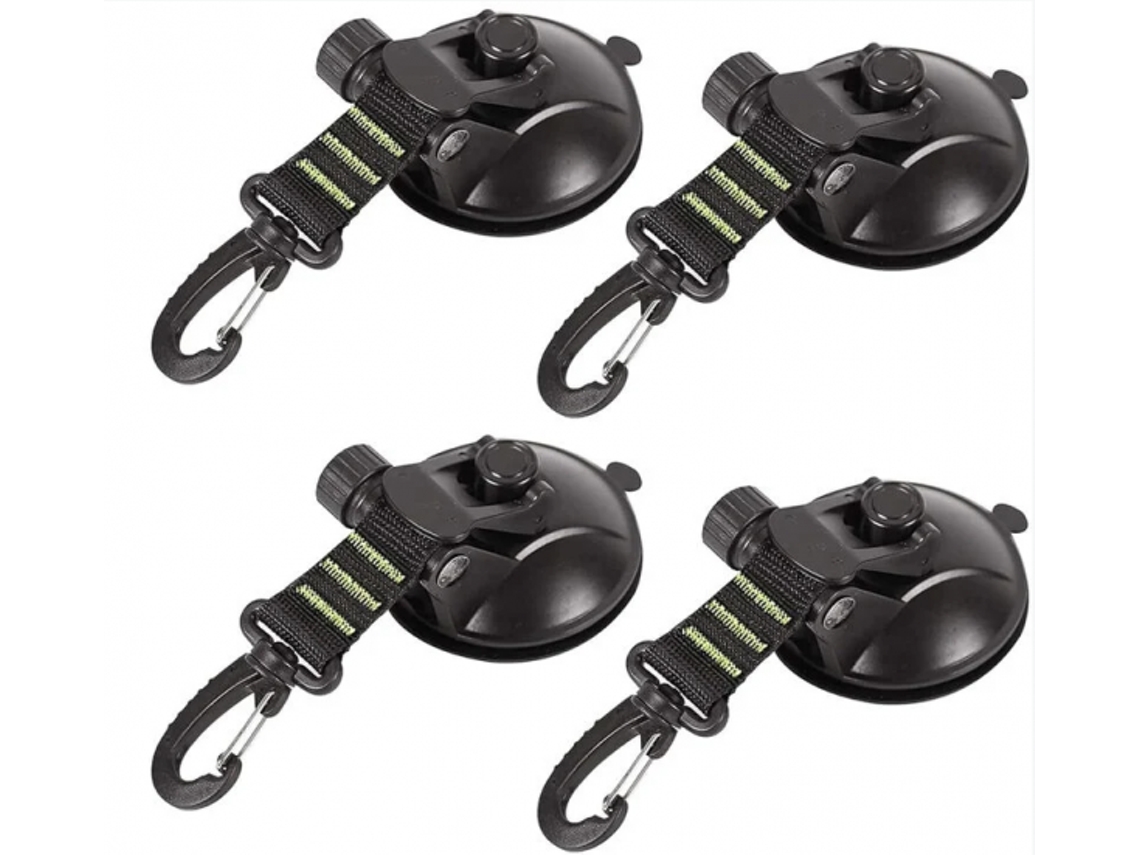 Conjunto de 4 Ventosas Anchor com Suporte para Fixação em Carro, C BRILVIBERA