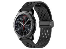 Pulseira De Silicone Dobrável De 22 Mm Com Fecho Magnético
