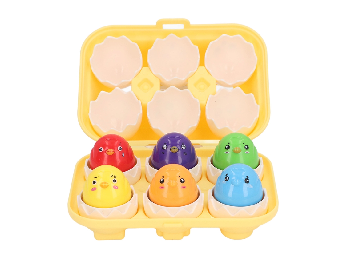 6pcs Jogo De Pareamento De Ovos Com Forma Realista Twist Educativo Precoce Para Crianças Df31