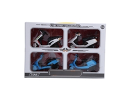 Primerox 4pcs Modelo de Motocicleta de Liga 1:32 Simulação Brinquedo Presente para Crianças