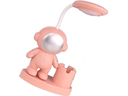Luminária de mesa dupla LED USB Zerodis para ambientes internos, ideal para quarto e mesa de trabalho, com luz suave e portátil.
