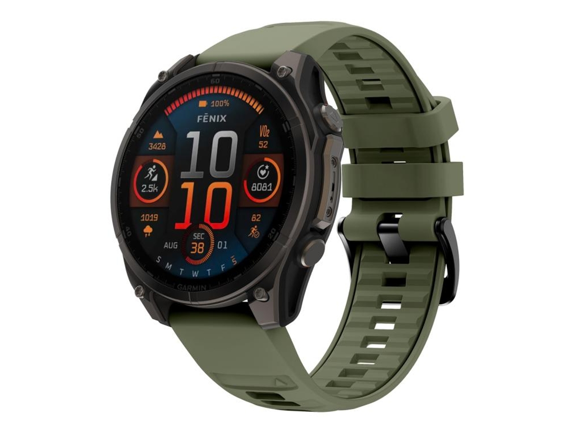 Bracelete para Garmin Silicone Cor Sólida Liberação Rápida Fivela de Aço Preta Verde exército XIAOMOYU (20mm)