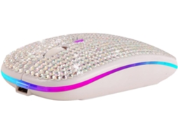 Mouse Sem Fio Com Carregamento Sem Fio E Design Ergonômico, Mouse Portátil Para Laptop Com Strass, A Gokoco