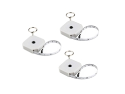 Lurelia Fita Métrica Retrátil Portátil Resistente 3 Fitas Abs Para Costura E Artesanato