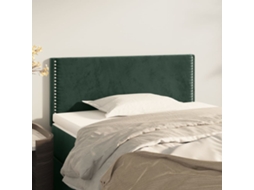Cabecero de terciopelo 90x5x78/88 cm Verde oscuro