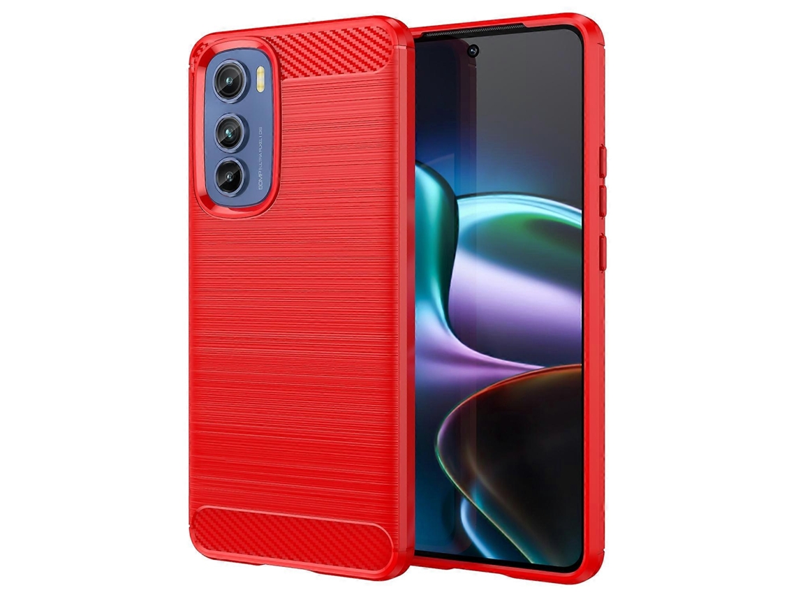 Capa De Celular De Fibra De Carbono Tpu Com Textura Escovada Para Motorola Edge 30