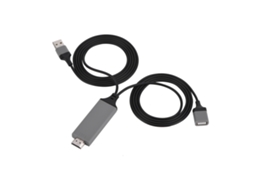 Aetheria cabo Hdmi para Celular Ios Android Adaptador Av Digital 1080p Plug Play 3 Cores Preto